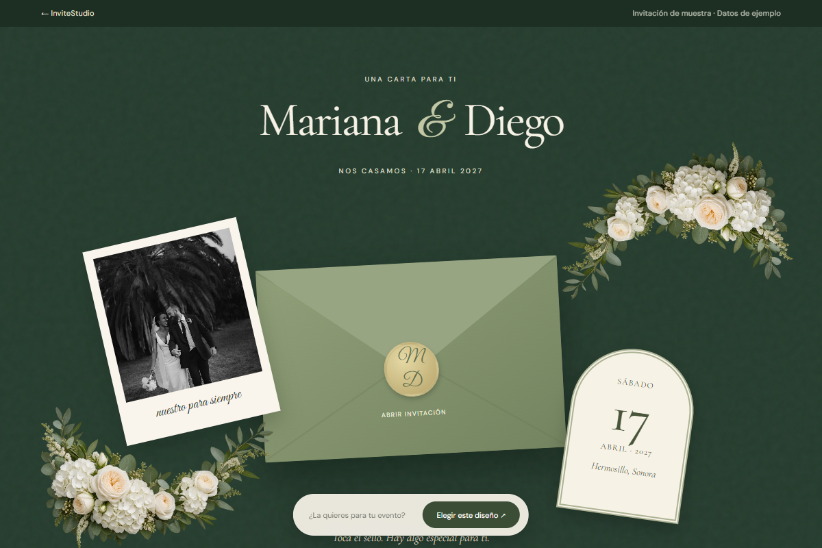 Invitaciones de boda jardín